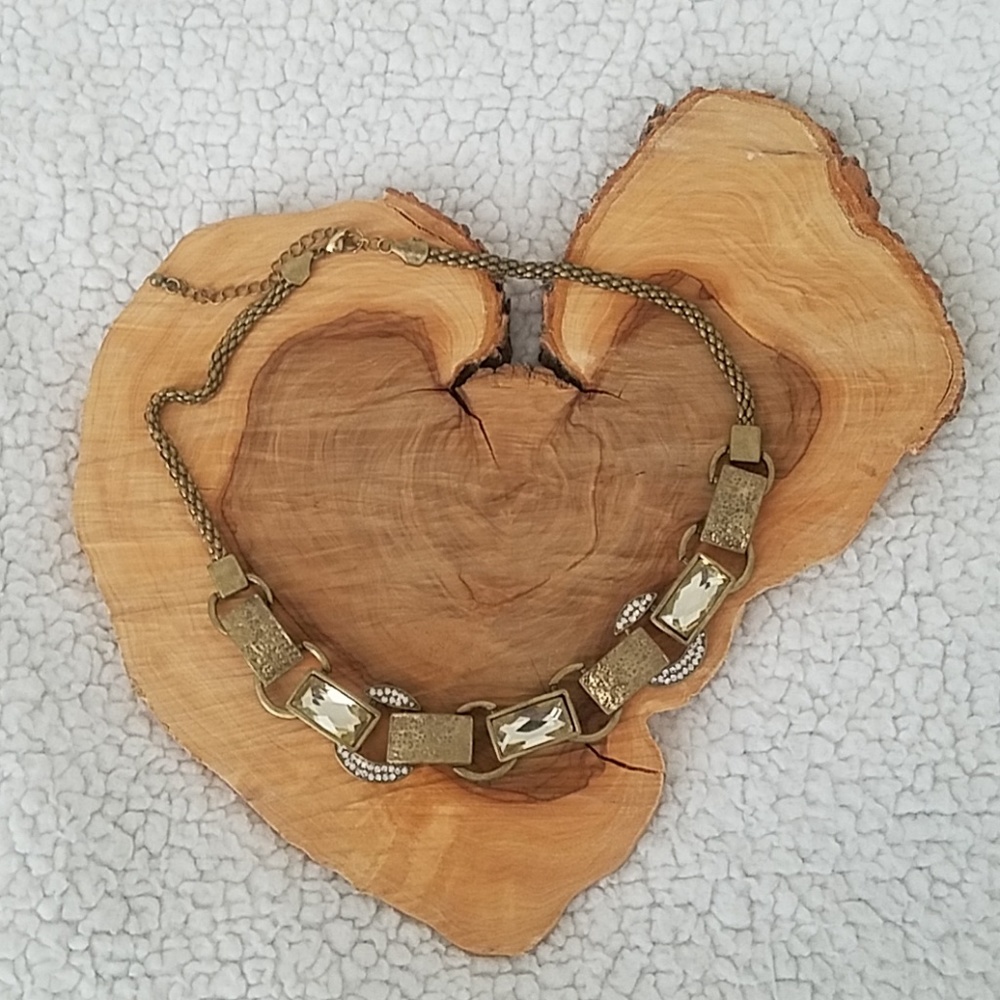 Golden Faux Diamond Necklace